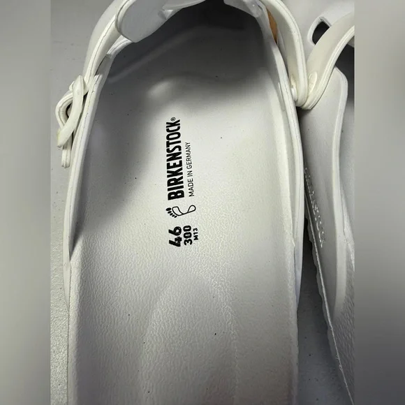 Birkenstock Boston Eva White Clogs Sz 46 Men Sz 13 Damaged - Picture 3 of 15